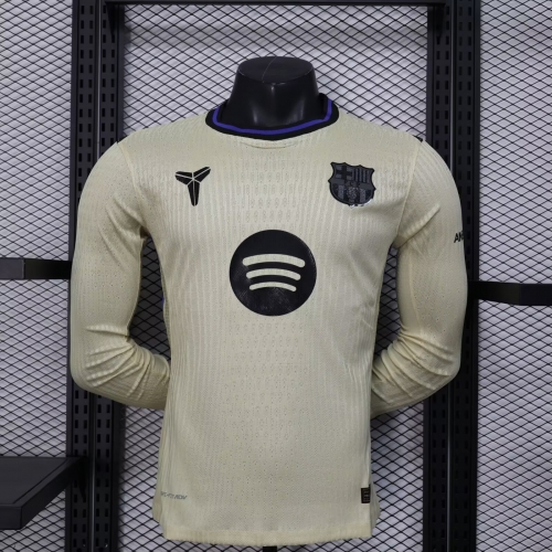 Player Version 2025/26 Barcelona Away Yellow Thailand LS Soccer Jeesey AAA-16/88