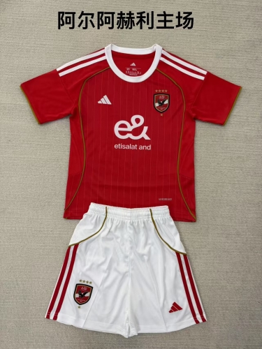 Kids 2025/26 Al Ahly SC Home Red Kids/Youth Soccer Uniform-208
