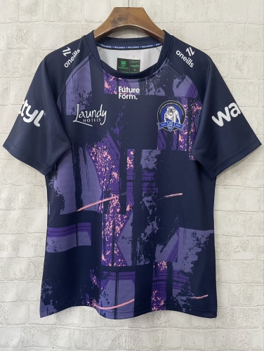 2025 Season Bull Dog head Purple Thailand Rugby Shirts-805