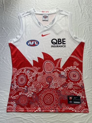2025 Season AFL White Swan Red & White Thailand Rugby Shirts Vest-805