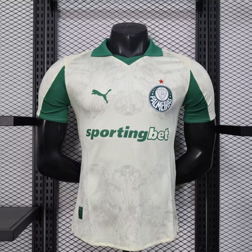Player Version 2025/26 SE Palmeiras 2nd Away Pink & White Thailand Soccer Jersey AAA-MY/88