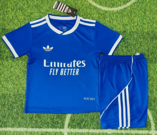Kids 2025/26 Rea Madrid 2nd Away Blue Kids/Youth Soccer Uniform-507/123