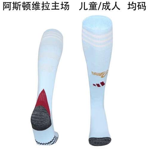 Kids/Youth 2025/26 Aston Villa Home Blue Thailand Soccer Socks