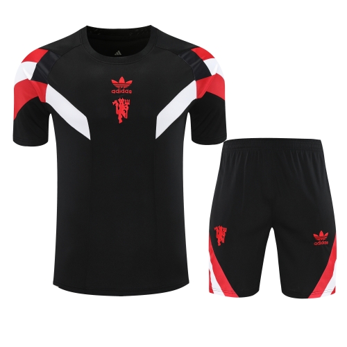 2025/26 Manchester United Black Thailand Soccer Training Uniform-418