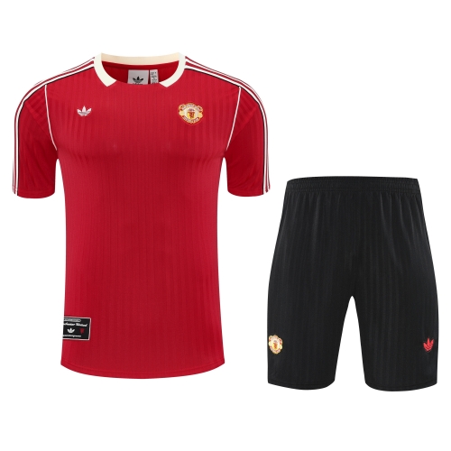 2025/26 Manchester United Red Thailand Soccer Training Uniform-418