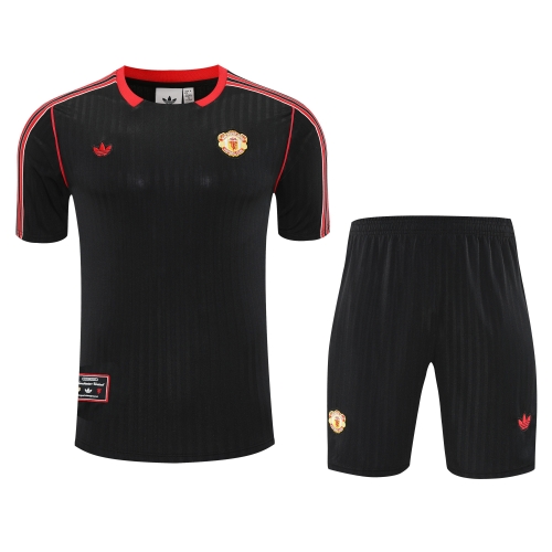 2025/26 Manchester United Black Thailand Soccer Training Uniform-418