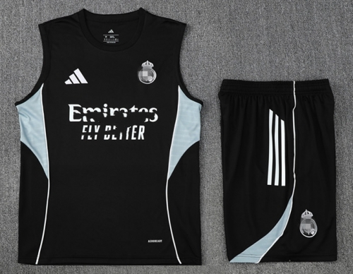 2025/26 Rea Madrid Black Thailand Soccer Training Vest Set-418