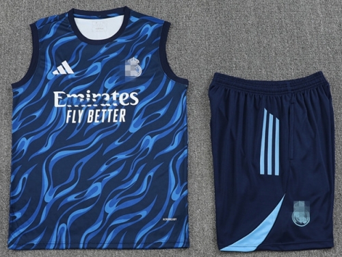 2025/26 Rea Madrid Blue Thailand Soccer Training Vest Set-418