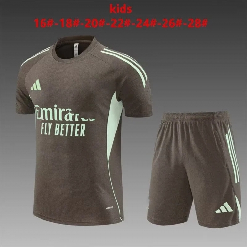 Kids 2025/26 Rea Madrid Khaki Kids/Youth Soccer Tracksuit Uniform-801
