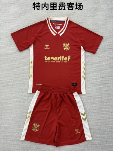 Kids 2025/26 CD Tenerife Away Red Kids/Youth Soccer Uniform-208