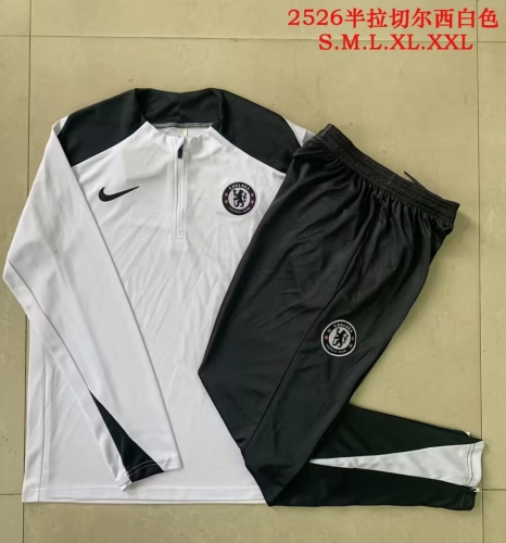 Kids 2025/26 Chelsea White Kids/Youth Trackusit Uniform-815