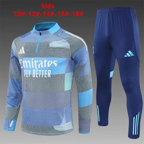 Kids 2025/26 Rea Madrid Blue Kids/Youth Soccer Tracksuit Uniform-801