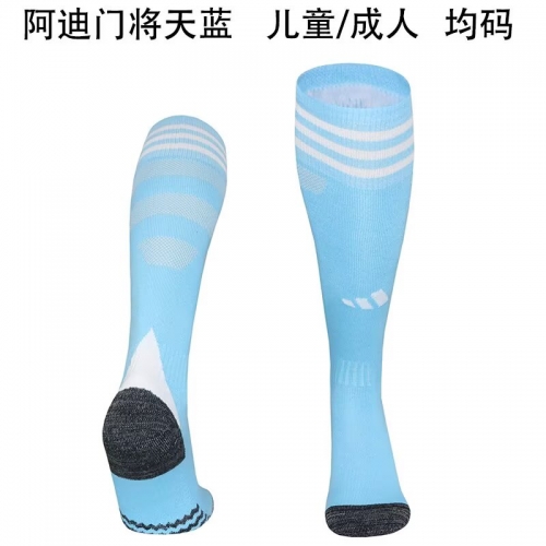 2025/26 Adida Goalkeeper Sky Blue Adult/Kids Thailand Soccer Socks