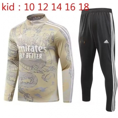 2023/24 Special Versio Rea Madrid Yellow Kids/Youth Soccer Tracksuit Uniform-GDP