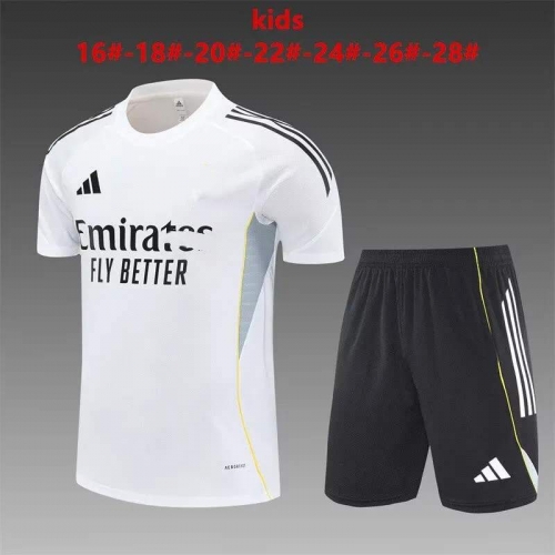 Kids 2025/26 Rea Madrid White Kids/Youth Soccer Tracksuit Uniform-801