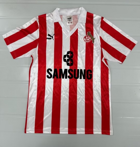 88/89 Retro Version FC Köln 2nd Away Red & White Thailand Soccer Jersey AAA-503
