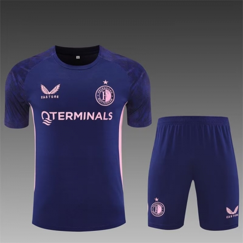 2025/26 Feyenoord Rotterdam Royal Blue Soccer Tracksuit Uniform-801