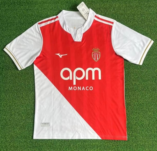 2025/26 Monaco Home Red & White Thailand Soccer Jersey AAA-95/416/320