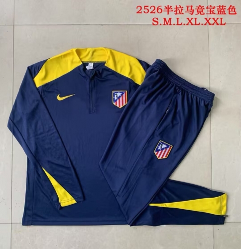2025/26 Atletico Madrid Royal Blue Thailand Soccer Tracksuit Uniform-815