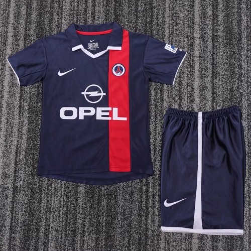 02 Retro Version Paris SG Home Blue Kids/Youth Soccer Uniform-1040/811