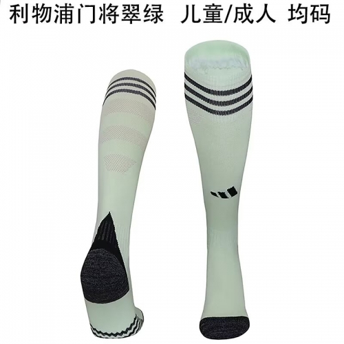 Adult & Kids 25/26 Liverpool Goalkeeper Green Thailand Soccer Socks