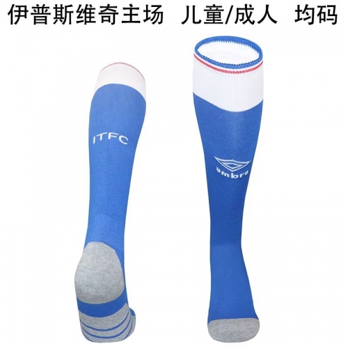 Adult/Kids 2025/26 Ipswich Town Home Blue Thailand Soccer Socks