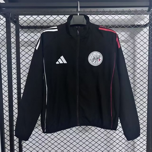 2025/26 Ajax Black Windbreaker Hoodies Top-47
