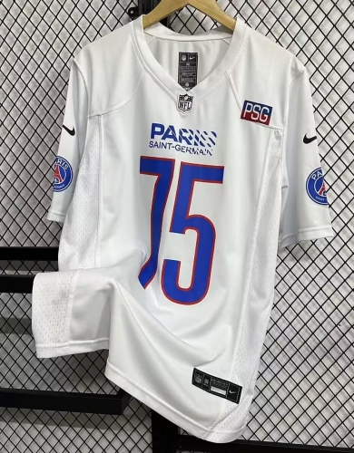 2025/26 Paris SG White #75 Soccer Baseball uniform AAA-311
