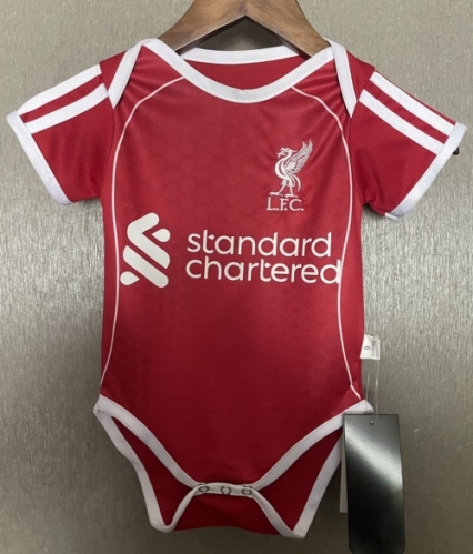 (Size 9-12) 2025/26 Liverpool Home Red Baby Soccer Uniform-308