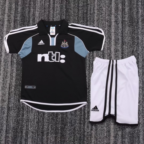 Kids 00/01 Retro Version Newcastle United Away Black Kids/Youth Soccer Uniform-811