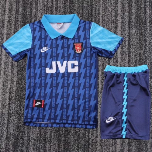 Kids 1994/95 Retro Version Arsenal Away Blue Kids/Youth Soccer Uniform-811