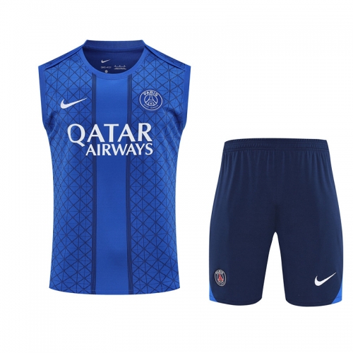 2025/26 Paris SG Blue Thailand Soccer Training Vest Suit-418