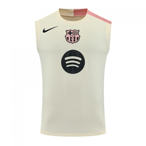 2025/26 Barcelona Light Yellow Thailand Soccer Training Vest-418