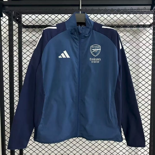 2025-26 Arsenal Lake Blue Windbreaker Hoodies Top-47/C1
