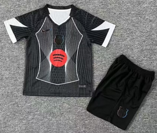Kids 2025/26 Special Version Barcelona Black Kids/Youth Soccer Uniform-522