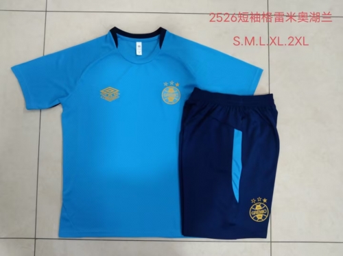 2025/26 Grêmio FBPA Lake Blue Shorts-Sleeve Soccer Tracksuit Uniform-815