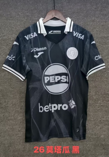 2025-26 Motagua Black Thailand Soccer Jersey AAA-709