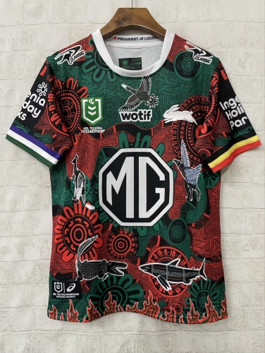 2025 South Sydney Rabbitohs Red & Green Thailand Rugby Shirts-805