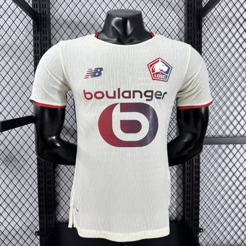 Player Version 2025/26 Lille OSC Away Light Yellow Thailand Soccer Jersey AAA-XY