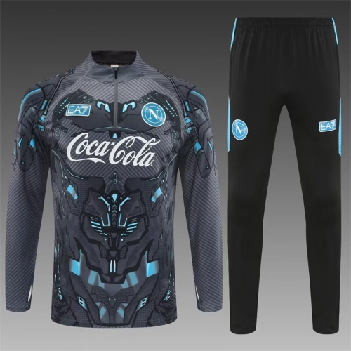 2025/26 Napoli Black & Gray Thailand Soccer Tracksuit Unifrom-815/801