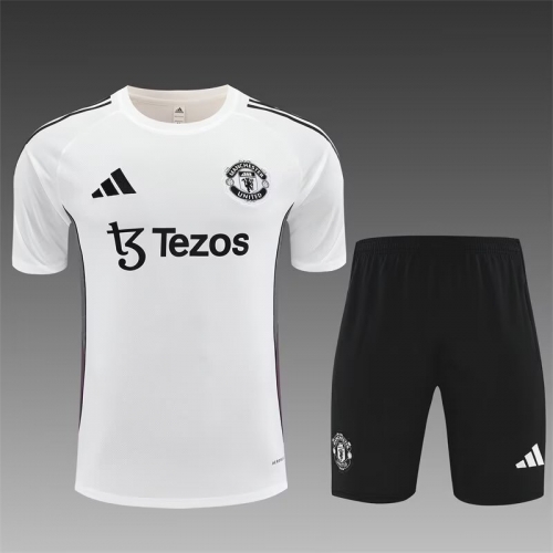 2025/26 Manchester United White Thailand Tracksuit Uniform-801