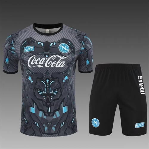 2025/26 Napoli Black & Gray Thailand Soccer Tracksuit Unifrom-801