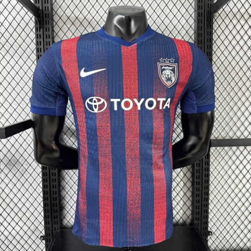 Player Version 2025/26 Johor Home Red & Blue Thailand Soccer Jersey AAA-XY
