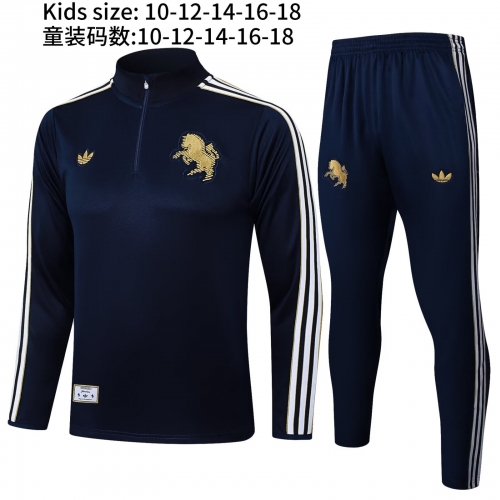 Kids 2025/26 Retro Juventus FC Royal Blue Kids/Youth Thailand Tracksuit Uniform-411