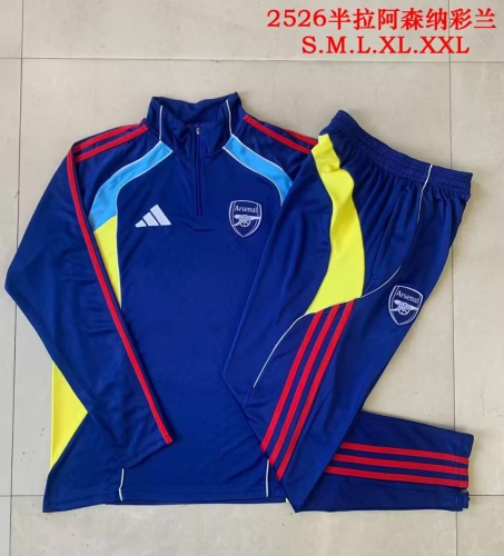 2025/26 Arsenal CaiBlue Soccer Tracksuit Uniform-815