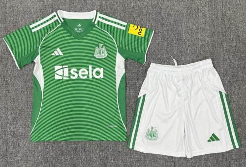 Kids 2025/26 Newcastle United Away Green Kids/Youth Soccer Uniform-522/208