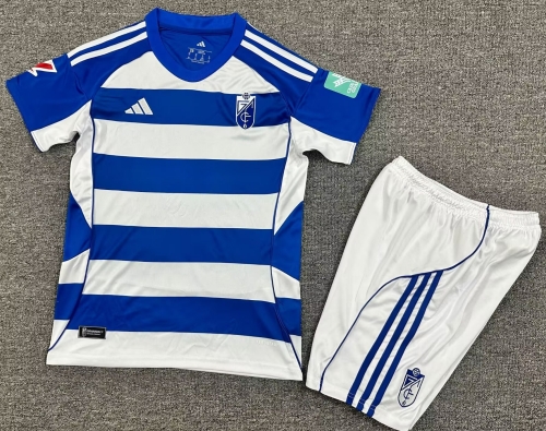 Kids 2025/26 Granada CF Away Blue & White Kids/Youth Soccer Uniform-1040