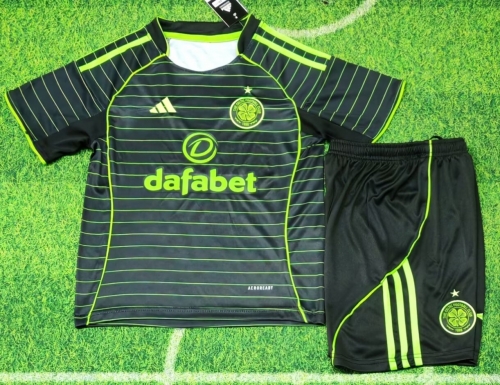 Kids 2025/26 Celtic Away Black Kids/Youth Soccer Uniform-522/507