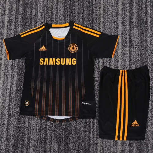 Kids 10-11 Retro Version Chelsea Away Black Kids/Youth Soccer Uniform-811
