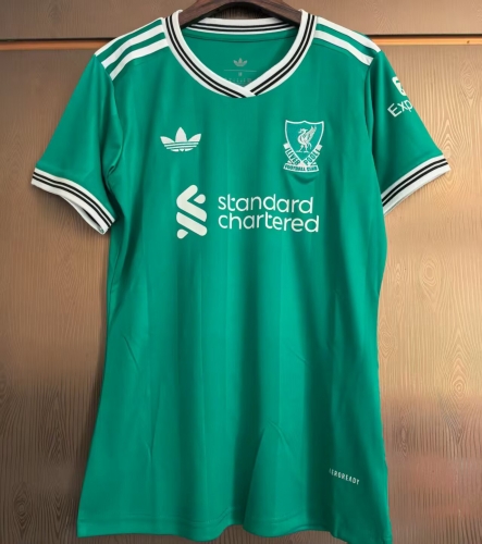 2025/26 Liverpool 2nd Away Green Thailand Female Soccer Jersey AAA-JJ